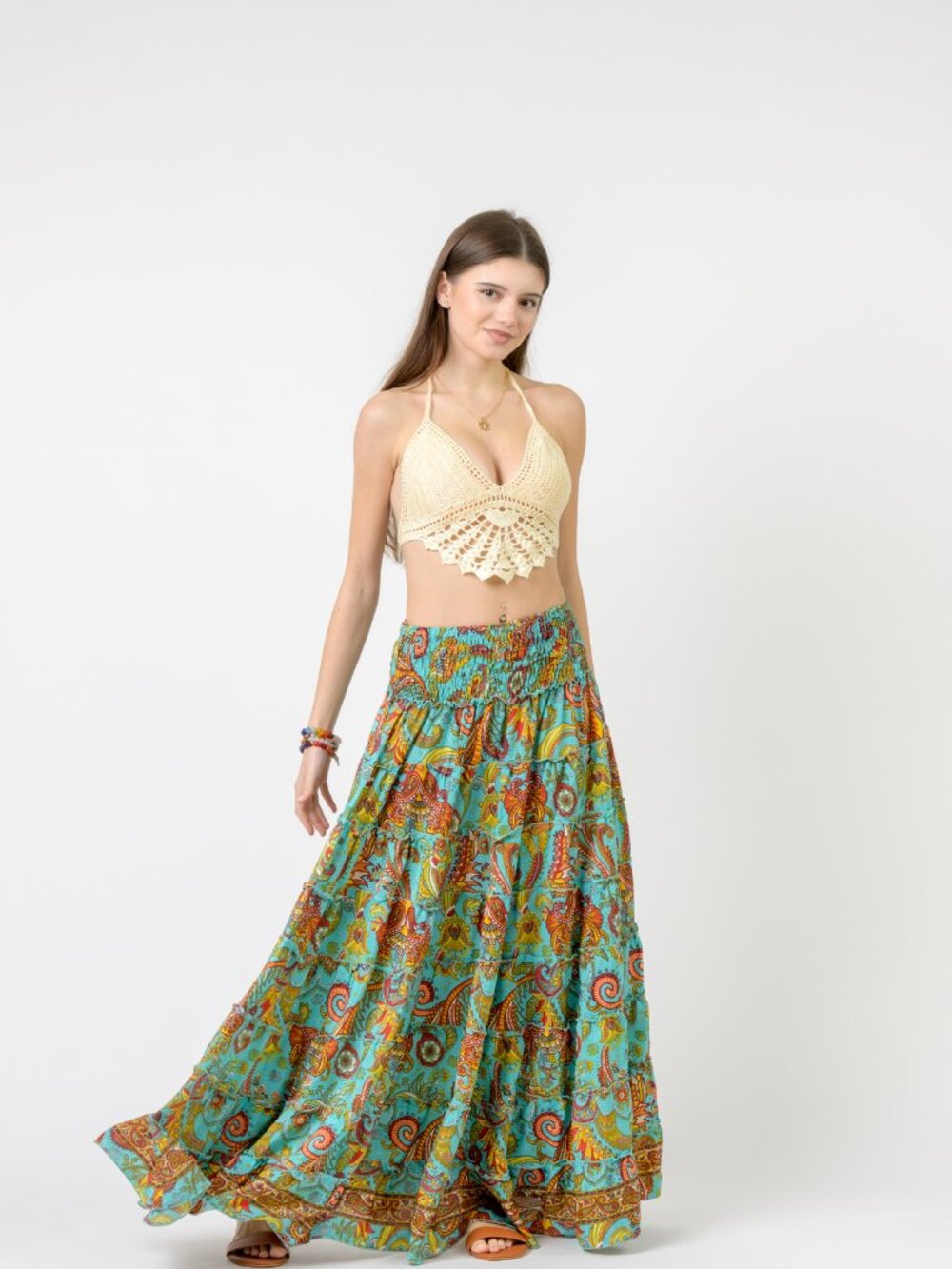 22.) Rhea Layered Print Ruffle Skirt (Assorted) - Picture 12 of 15